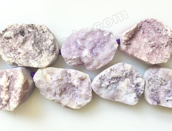 Frosted Purple Druzy Agate  -  Rough Nuggets  16"