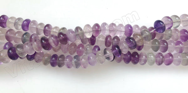 Rainbow Fluorite  -  Smooth Rondel  16"