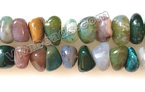 Fancy Jasper A  -  Center Drilled Nuggets  16"