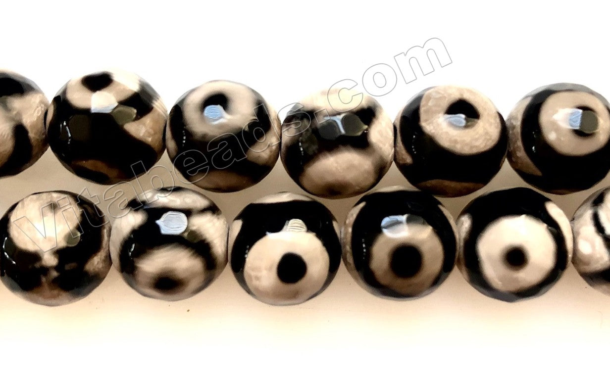 DZi Agate Eye -  Faceted Round  16"