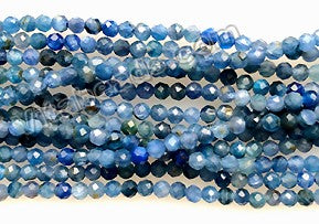 Deep Blue Kyanite Natural AAA  -  Small Faceted Round 15"