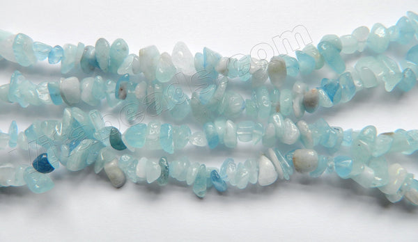 Natural Aquamarine  -  Small Chip Nuggets  36"