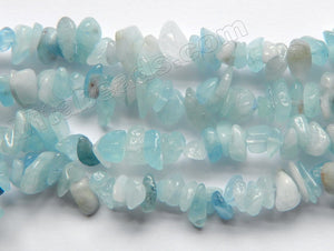 Natural Aquamarine  -  Small Chip Nuggets  36"