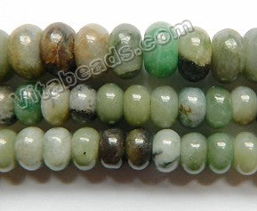 Chinese Green Jade Natural A  -  Smooth Rondel  16"