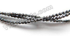 Hematite  -  Small Faceted Round 16"