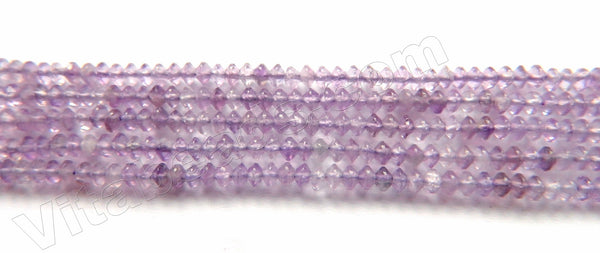 Amethyst Natural AA  -  Small Faceted Button, Saucer 15"