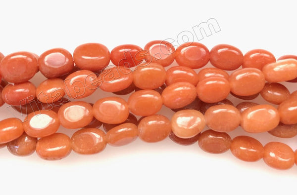 Red Aventurine -  Small Oval Nuggets  16"