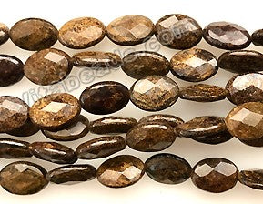 Bronzite  -  Faceted Ovals  16"