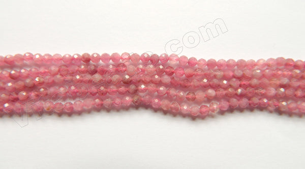 Pink Tourmaline A  -  Small Faceted Round 15"