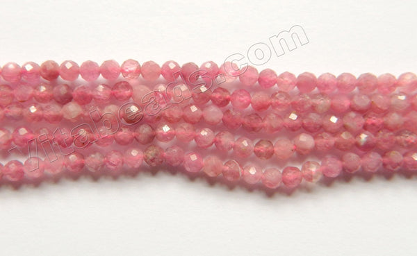 Pink Tourmaline A  -  Small Faceted Round 15"