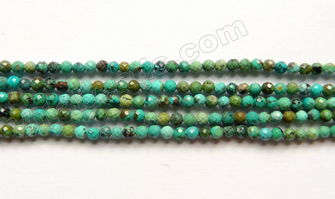 Natural Africa Turquoise AAA  -  Small Faceted Round 15"
