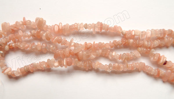 Pink Moonstone Natural AAA  -  Small Chips 34"