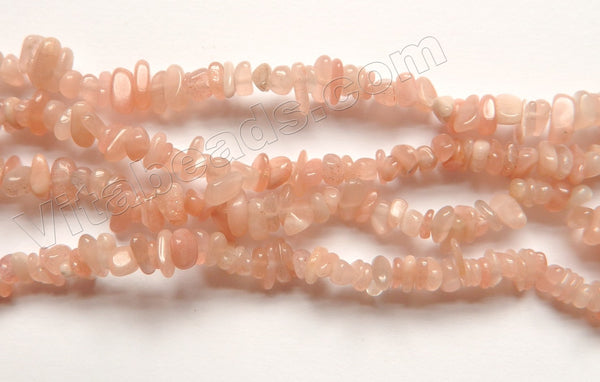 Pink Moonstone Natural AAA  -  Small Chips 34"