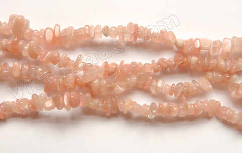 Pink Moonstone Natural AAA  -  Small Chips 34"