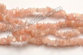 Pink Moonstone Natural AAA  -  Small Chips 34"