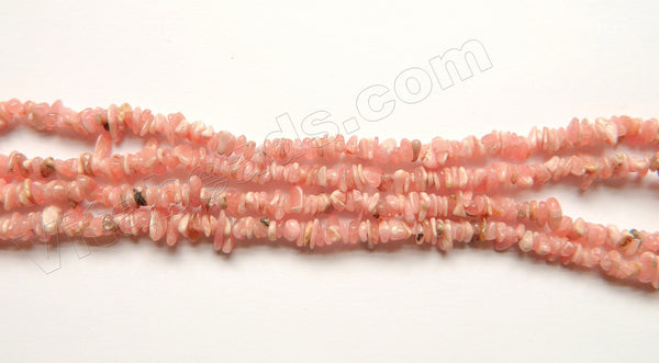 Light Pink Rhodochrosite Natural   -  Small Chips  34"