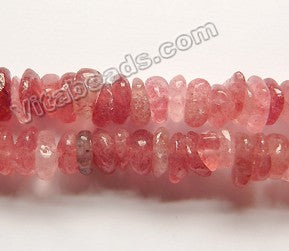 Strawberry (Ruby) Quartz A  -  Center Drilled Saucer  16"
