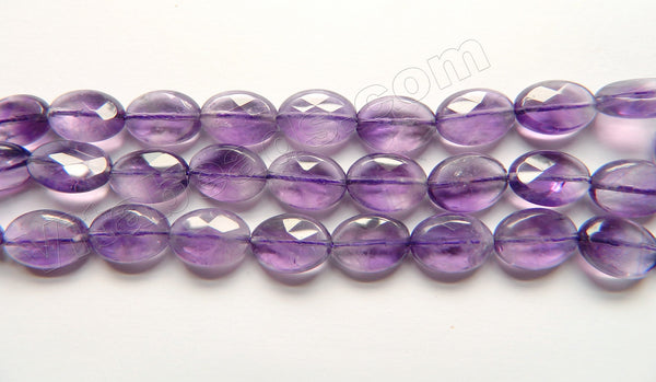 Amethyst Natural AAA Light  -  Faceted Oval  16"