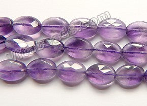 Amethyst Natural AAA Light  -  Faceted Oval  16"