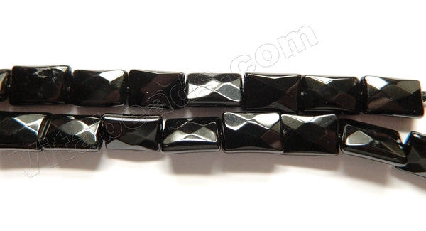 Black Onyx  -  Faceted Rectangles  16"