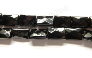 Black Onyx  -  Faceted Rectangles  16"