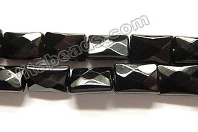 Black Onyx  -  Faceted Rectangles  16"