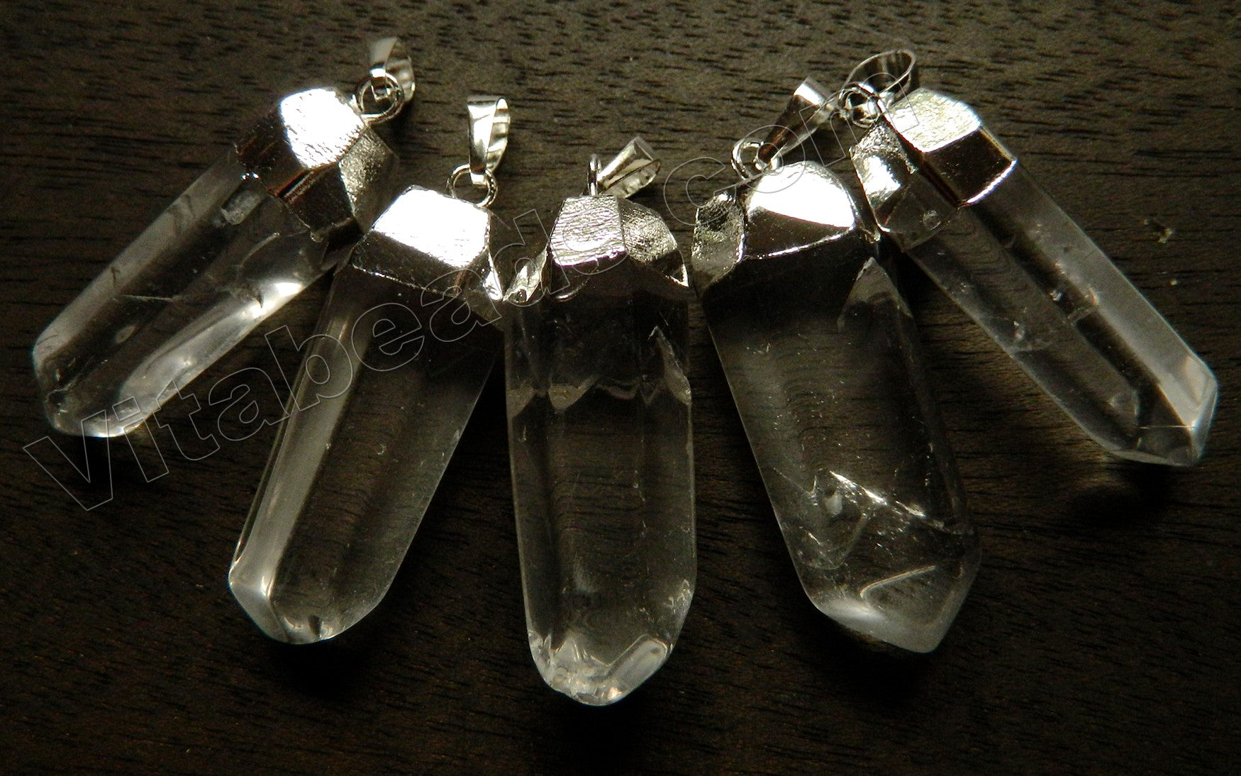 Crystal Natural - Pendulum Pendant w/ Silver Bail