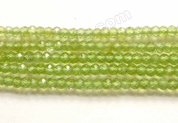 Peridot Natural AAA  -  Small Faceted Rondel  16"
