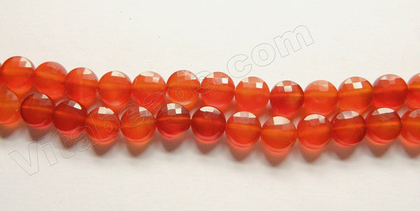 Carnelian A  -  Faceted Coins  15"
