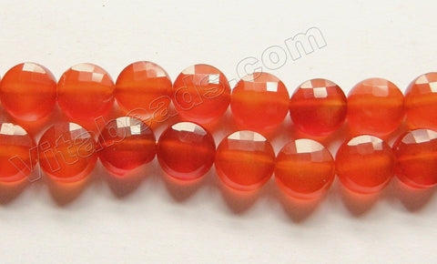 Carnelian A  -  Faceted Coins  15"