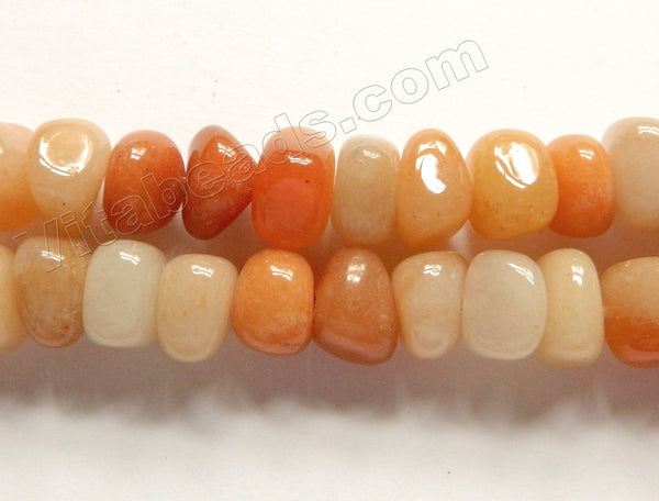 Multi Yellow Jade Natural  -  Center Drilled Tumble  16"