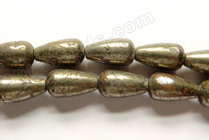 Pyrite  -  Smooth Round Drops  16"