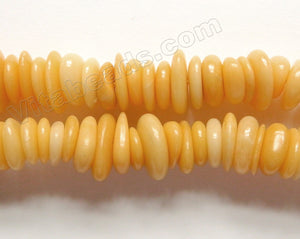 Yellow Jade AA  -  Center Drilled Saucer Beads  16"