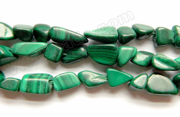 Natural Malachite A  -  Small Free Form Nuggets   16"