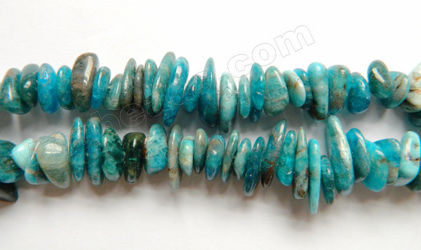 Apatite A  -  Center Drilled Slice Chips 16"