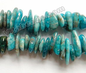 Apatite A  -  Center Drilled Slice Chips 16"