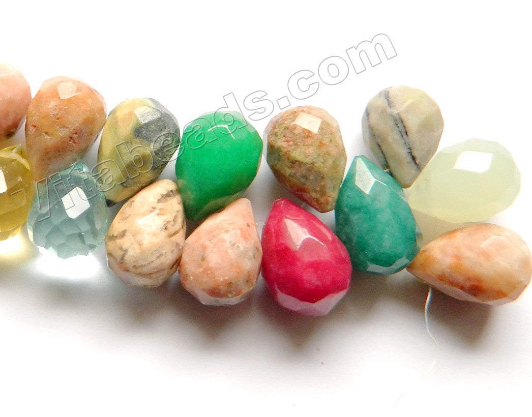 Mixed Stone  -  Faceted Teardrop  6"