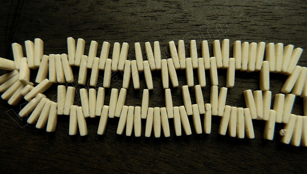 Cream Anion Oxide Bone  -  Top Drilled Long Sticks 13"