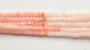 Rainbow Pink Opal Natural AAA  -  Small Faceted Rondell  15.5"