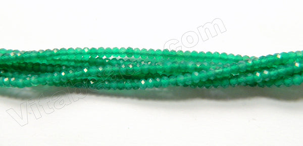 Emerald Natural AAA  -  Small Faceted Rondell  15.5"