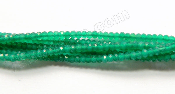 Emerald Natural AAA  -  Small Faceted Rondell  15.5"
