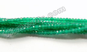 Emerald Natural AAA  -  Small Faceted Rondell  15.5"
