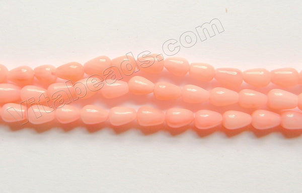 Light Peach Coral  -  Smooth Round Drops  16"