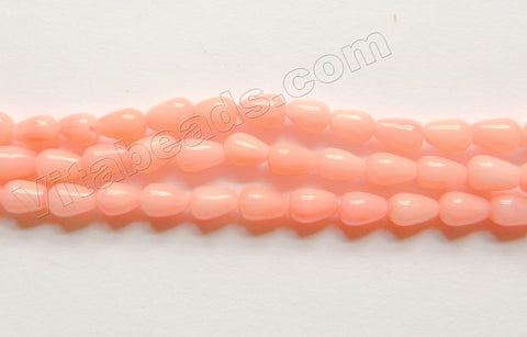 Light Peach Coral  -  Smooth Round Drops  16"