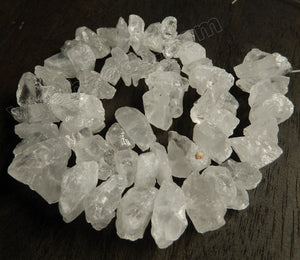 Rough Crystal Natural  -  Center Drilled Rough Nuggets  16"