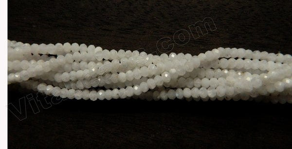 Rainbow Moonstone Natural  -  Small Faceted Rondel  15"