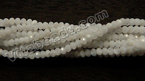 Rainbow Moonstone Natural  -  Small Faceted Rondel  15"