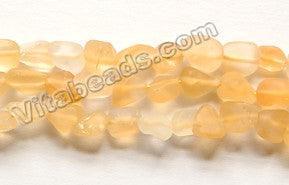 Matte Citrine A   -  Free Form Smooth Tumbles  15"