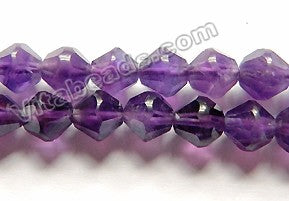 Dark Amethyst Natural AAA  -  Bi-cone Cut Round  15"