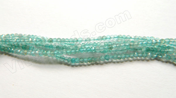 Apatite Clear Natural AA  -  Small Faceted Rondel  15"